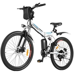 Ancheer vélo ANCHEER 26" Vélo électrique Pliable pour Adulte, Batterie au Lithium 36V 8Ah Moteur sans Balais 250W, 26 Pouces VTT E-Bike 21 Vitesses Suspension Totale