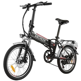 Ancheer vélo ANCHEER ### Am001908_EU Vélos électriques Unisexe-Adulte, Noir, 20 pulgadas