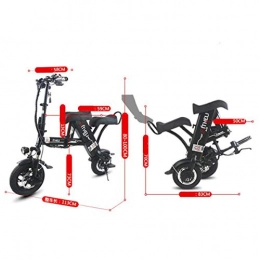 Bcc Scooter lectrique manuel portatif adulte, mini batterie 48V au lithium se pliant la vie de batterie de cyclomoteur 50-60 km, noir, 30~35Km,blanc,50~55km