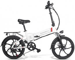 BIKFUN Vélos électriques BIKFUN Vélo électrique Pliable 20 Pouces avec 7 Vitesses, Moteur 250W / 350W, Batterie au Lithium 36V 8AH / 48V 10.4Ah (Blanc Mat)