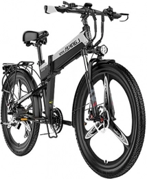 Clothes vélo CLOTHES Commuter City Road Bike, Vélos électriques pliants for Adultes, 26" en Alliage de magnésium Rim, 48V 400W 10.4Ah Amovible au Lithium-ION Montagne Ebike, E-Bike for Adulte étanche, Unisexe