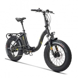 D&XQX Vélos électriques D&XQX Plage, Vélo Neige, Pliant vélo électrique, 20 Pouces Fat Pneus E-vélo pour Adultes 48V Amovible avec Batterie au Lithium 500W sans Brosse Motoréducteur vélo électrique