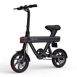 Dyu vélo DYU Vélo Électrique Pliant, 12" Vélo Adulte Pliant Moteur 240W, Vitesse jusqu'à 25 km / h, 35km la Longue Portée, 36V 10Ah Batterie, City E-Bike (Noir)