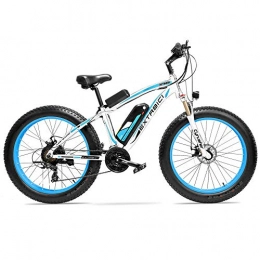 Extrbici Vélos électriques Extrbici XF660 Pneu de vélo de montagne avec moteur 1000 W 48 V 17 Ah Batterie au lithium 4, 0", bleu, 26 pouces