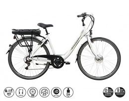 F.lli Schiano vélo F.lli Schiano E-Moon Vélo électrique Unisex-Adult, Blanc, 28"