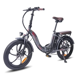 Fafrees vélo Fafrees F20 PRO [ Officiel ] Fat Bike 20" avec batterie 36 V 18 AH, Fatbike Vélo de ville pour femme, vélo électrique, 250 W pour homme, 150 kg, pliable, max. 25 km / h, VTT, Shimano 7S – Gris