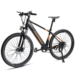 Fafrees vélo Fafrees KRE27.5 Vélo électrique 27, 5" 250 W, City E Bike 36 V 10 Ah, vélo électrique 25 km / h, 7 vitesses, pour adultes, hommes, femmes, noir, orange