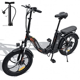 Fafrees vélo Fafrees Vélo électrique pliable de 20", 250 W, 36 V, 15 Ah, batterie avec super capacité, Shimano 7S, 20" x 3.0 Fat Tire