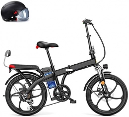 Fangfang vélo Fangfang Vélos électriques, 20" appoints, 48V Ville vélo électrique, vélo électrique 250W assistée Sport Vélo de Montagne 7 Déplacement avec système Amovible Lithium, Bicyclette (Color : Black)