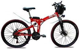 Fangfang vélo Fangfang Vélos électriques, 26" électrique Pliant de vélo de Montagne vélo électrique avec Amovible 48V 500W 13Ah Lithium-ION for Adulte Vitesse Maximum est 40 km / H, Bicyclette (Color : Red)