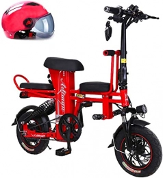 Fangfang vélo Fangfang Vélos électriques, 350W électrique Pliant vélo de Banlieue, 12 « » Ville Ebike avec 8Ah Amovible au Lithium-ION Vélos électriques Batterie, Bicyclette (Color : Red, Size : 15A)