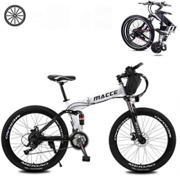 Fangfang vélo Fangfang Vélos électriques, Vélos électriques pliants for Les Adultes 26 avec 36V Amovible de Grande capacité 8Ah Lithium-ION Montagne E-Bike 21 Vitesse légère vélo Unisexe, Bicyclette (Color : White)