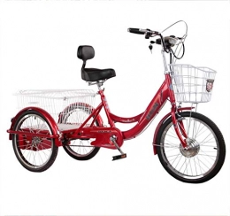 FMOGE Vélos électriques FMOGE Tricycle Électrique Adulte Vélo À 3 Roues Scooter Électrique À Assistance Électrique Pédale Vélo Batterie Au Lithium Âgée 48V10Ah / 15Ah / 20Ah Régulation De Vitesse À Trois Vitesses