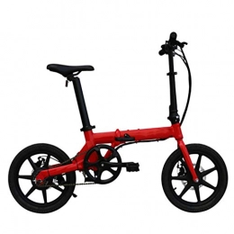 FZYE vélo FZYE 16 Pouce pliants Vélos électriques, Alliage d'aluminium Intelligente Bicyclette Régulateur Vitesse ACS Compteur Intelligent LCD Sports Loisirs, Rouge