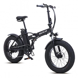 GUNAI vélo GUNAI Vélo électrique Fat Bike 500W-48V-15Ah Li-Batterie 20 * 4.0 VTT Cadre en Alliage d'aluminium et écran LCD étanche avec siège arrière(Noir)