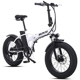 GUNAI vélo GUNAI Vélo électrique Fat Bike 500W-48V-15Ah Li-Batterie 20 * 4.0 VTT Cadre en Alliage d'aluminium et écran LCD étanche (Blanc)