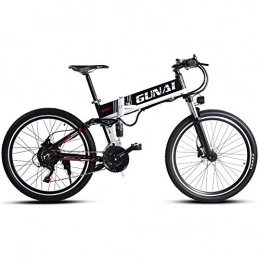 GUNAI vélo GUNAI Vélo électrique, Vélo de Montagne Pliant de 26 Pouces de 500W avec Shimano 21 Vitesses et Feins à Disque