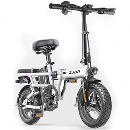 HAOYF vélo HAOYF Pliant Vélo Électrique pour Adultes, avec Commute Ebike 400W Moteur Et USB De Charge Électrique, Ville De Vélos Vitesse Maxi 25 Kmh, Blanc, 100KM
