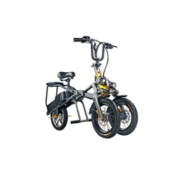 HESND vélo HESND ddzxc Vélo électrique 35, 6 cm à trois roues avec batterie au lithium longue durée de vie, double batterie pliable