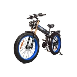 HESND vélo HESND ddzxc Vélo électrique électrique pliable avec batterie pour vélo électrique et frein à disque à huile 26 pouces VTT (Couleur : bleu)