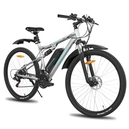 ROCKSHARK vélo HILAND Vélo électrique 27, 5 / 29", vélo électrique pour homme et femme, vélo électrique à suspension complète avec moteur de 250 W 36 V 10, 4 Ah, batterie au lithium 21 vitesses
