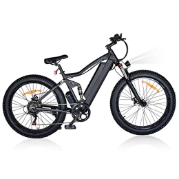 HITWAY vélo HITWAY Vélo électrique 26" Fat Tire, Batterie au Lithium 48V 250Watt Moter 12Ah, engrenage à Grande Vitesse et Roue à Rayons eBike ONES1