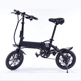 HWOEK vélo HWOEK Mini Vélo Électrique Pliable, 5 Vitesses Réglable 14" Urban Bike Batterie au Lithium-ION Amovible 36V8AH avec Port de Chargement USB Unisexe, Noir
