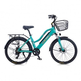 Hyuhome vélo Hyuhome 2021 Upgrade Vélos électriques pour Femmes Adultes, All Terrain 26"36V 250 / 350W Bicycles Batterie Lithium-ION Amovible Mountain Ebike pour vélo en Plein air Voyage Work Out (Green, 350W)