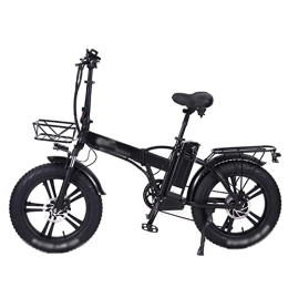 KOWM vélo KOWM zxc Bikes for Men Electric Bike Black Hybrid Bike City Bike Max Speed : 45 km / h, Pure Electric Kilométrage : 40-60 km Pneu : 20 x 4, 0
