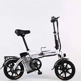 KT Mall Vélos électriques KT Mall Vlo lectrique Mini Portable en Alliage d'aluminium Lithium Pliant vlo lectrique Adulte 250W48V rglable, Blanc, 10ah