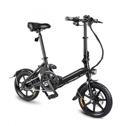 Lamyanran vélo Lamyanran Vélo électrique Pliable Adulte 14 Pouces Pliant vélo électrique avec 250W 36V / 7.8AH Lithium-ION - 3 Vitesses assistée électrique Vélos électriques (Color : Black)