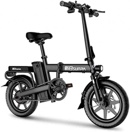 Lamyanran vélo Lamyanran Vélo électrique Pliable Adulte 14 Pouces vélo électrique Pliable avec LED Avant Amovible Lumière 48V Lithium-ION 350W brushless Capacité de Charge de 330 LB Vélos électriques