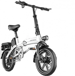 Lamyanran vélo Lamyanran Vélo électrique Pliable Adulte 714" Vélo électrique / Commute Ebike avec Conversion de fréquence à Grande Vitesse du Moteur, 48V 8Ah Batterie (Blanc) Vélos électriques