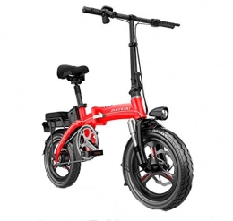 Lamyanran vélo Lamyanran Vélo électrique Pliable Adulte Portable Facile à Ranger, Commute E-Bike avec Conversion de fréquence à Grande Vitesse du Moteur, Ville de vélos Vitesse Maximum 20 km / h Vélos électriques