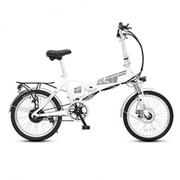 Lamyanran Vélos électriques Lamyanran Vélo électrique Pliable Adulte Vélo électrique Commute Ebike avec 300W Motorvfor Voyage, Faire du vélo à et de Get Off Work Vélos électriques (Color : White, Size : 20 inch 36V 10.4Ah)