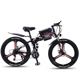 MIAOYO vélo MIAOYO Vélo De Montagne Électrique Pliant pour Adultes, 350W Vélos De Neige, Amovibles 36V 8 / 10 / 13AH Commute Ebike pour Hommes, Suspension Complète Vélo Électrique 26 Pouces, Noir, 13ah