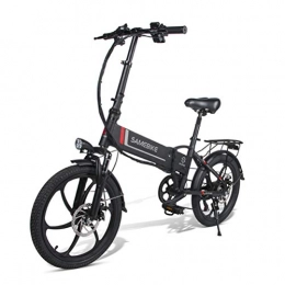 OD-B vélo OD-B Vélo Électrique Pliant Alliage D'aluminium De Vélo Électrique Unisexe Jeune Adulte 20 Pouces 25Km / H 48V 8 / 10 AH 350W Shimano 7 Vitesses Électrique Ebikeavec Pédales Puissance Aider, Noir, 10AH