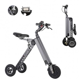 PXQ vélo Pliant vélos électriques vélo 36V 7.2 AH 250W Smart Electronic véhicule Scooter avec amortisseurs et Affichage Portable 8 Pouces de mobilité Tricycle 12KG, Silver, 12KG