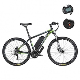 PXQ vélo PXQ Vélo de Montagne électrique 24 Vitesses Dual Disc Freins vélo Hors Route avec Interface de Chargement USB et LCD Smart Meter, imperméable à l'eau E-Bike 26 / 27.5 / 29Inch, Green, 48V26Inch