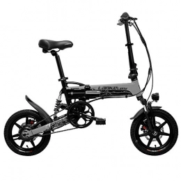Qinmo vélo Qinmo Vélo Pliant 14 « » Suspension vélo électrique 400W Moteur Pleine, Double Disque de Frein, avec écran LCD for Adultes et Adolescents Sports de Plein air Cyclisme (Color : Black Gray)