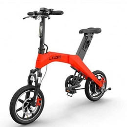 QLHQWE vélo QLHQWE Mini vlo lectrique pour Adulte 12 Pouces Deux Roues vlo lectrique 350W 36V E Vlo lectrique Pliable Scooter Noir / Rouge, Rouge