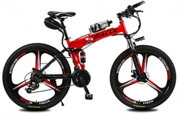 RDJM vélo RDJM VTT Electrique Vélos électriques for Adultes, en Alliage de magnésium eBikes Vélos Tout Terrain, 26" 250W 12Ah Amovible au Lithium-ION for Hommes Montagne Ebike (Color : Red)