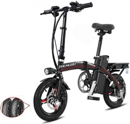 RDJM vélo RDJM VTT Electrique Vélos électriques Rapides for Adultes Léger et Aluminium E-Bike avec pédales et servodirection est 48V au Lithium-ION vélo électrique avec 14 Pouces Roues et 400W Hub Moteur