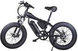 RDJM vélo RDJM Vélo Électrique en Montagne 20 '' électrique VTT Amovible de Grande capacité au Lithium-ION (48V 500W), vélo électrique 21 Speed ​​Gear Trois Modes de Travail (Color : Black)