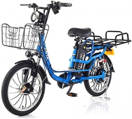 RDJM vélo RDJM Vélo Électrique en Montagne 400W électrique VTT 20 (Pouces) 48V 15-22Ah Batterie au Lithium, Double Freins à Disque arrière Avertissement Lumière (Color : Blue, Size : 22AH)