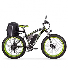 RICH BIT vélo RICH BIT 012 vélo électrique Homme 1000w avec Batterie au Lithium détachable 48V 17Ah, écran LCD, Shimano 21 Vitesses (Vert Noir 2.0, Batterie au Lithium 48V 17Ah)