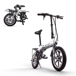 RICH BIT Vélos électriques RICH BIT 14" Vélo Pliant électrique pour Adulte RT-618, Batterie Lithium-ION 250W 36V * 10, 2Ah, vélo électrique de Ville Pliable (Blanche)