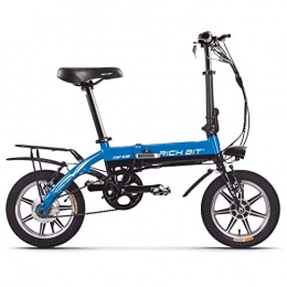 RICH BIT Vélos électriques RICH BIT RT-618 Vélo électrique Pliant, Roues 14", 25 km / h 50 km, vélo électrique à pédales, 36 V 7, 5 Ah (Bleu)