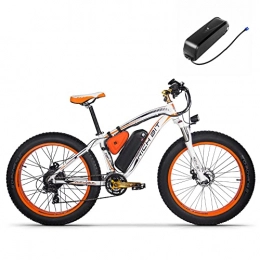 RICH BIT Vélos électriques RICH BIT TOP-022 Vélo électrique VTT Fat Bike 26 Pouces Double Batterie Vélo Électrique de Montagne pour Hommes et Femmes (Orange)
