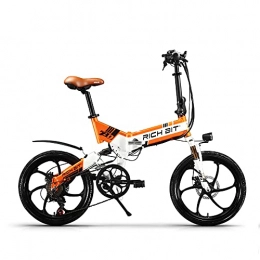 RICH BIT vélo RICH BIT TOP-730 vélo électrique Pliable, 20 Pouces 250W vélo de Ville Montagne E-Bike, Shimano 7 Vitesses Réglable 25 km / h, 48V 8AH Batterie Amovible
